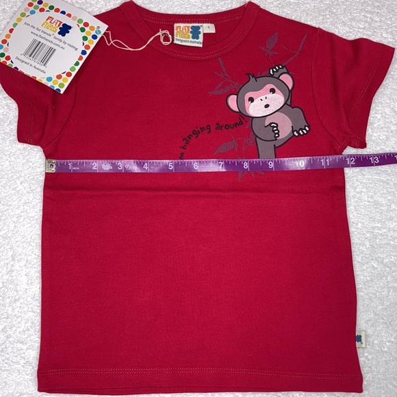 NWT flat friends I’m hanging around monkey Australian tee 12/18m - Picture 5 of 9